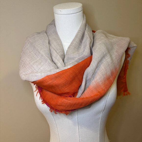 NWT Gaynor Grinta Dyed Scarf OS Multi/Beige - Picture 1 of 5